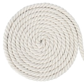 G2PLUS 10 mm Beige Macrame Yarn - 10 m Cotton Yarn - Cord Knitting Warp Yarn Cotton Cord Macrame Rope for DIY Crafts Wall Hanging Plant Hanger