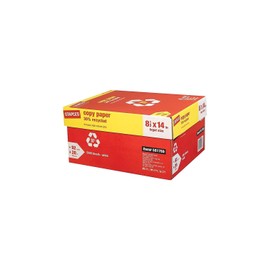 Staples 30% Recycled 8.5-Inch x 14-Inch Copy Paper 20 lb 92 Bright 500/RM 10 RM/CT