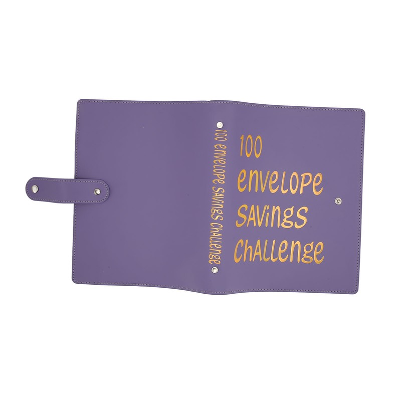 Money Saving Binder Waterproof PU Leather A5 Budget Binder with