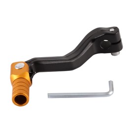GOOFIT Black and Golden Aluminium Alloy Gear Lever Gear Lever Pedal Folding Lever Replacement for CB250 Motocross Bike ATV Dirt PitBike