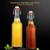 YEBODA Clear Glass Beer Bottles for Home Brewing with Easy