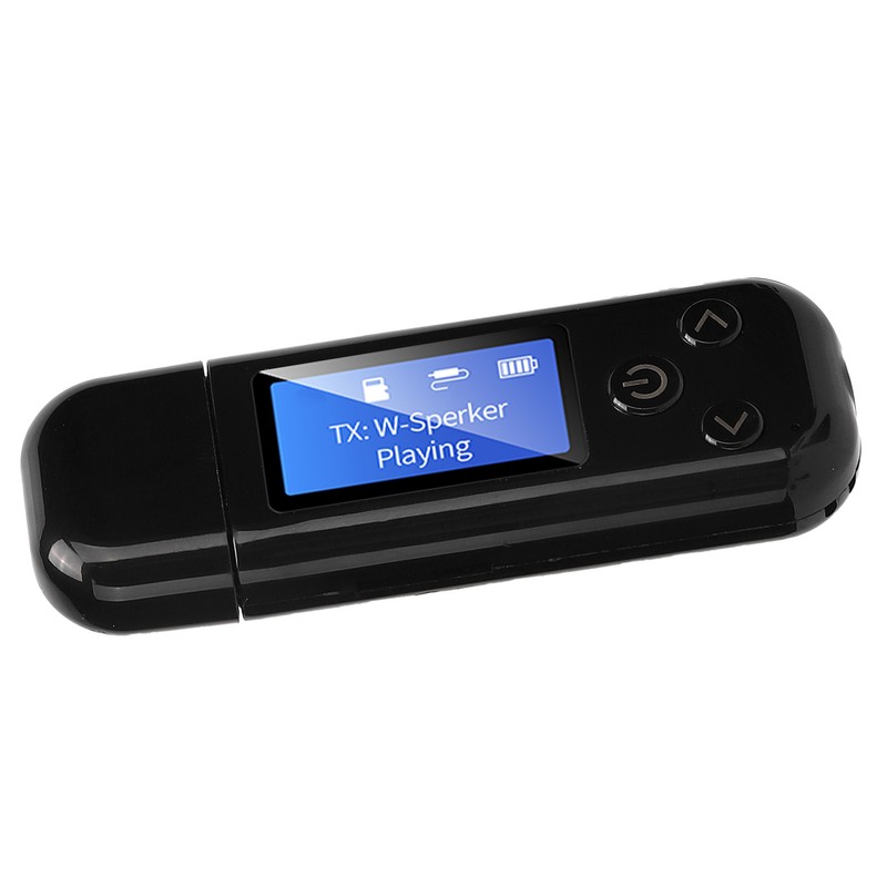 USB Bluetooth 5.0 Adapter Bluetooth Audio Receiver Transmitter with LCD