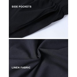 Springrain Women's Capri Pants Casual Summer Cotton Cropped Lounge Pants Trousers(Black-S)