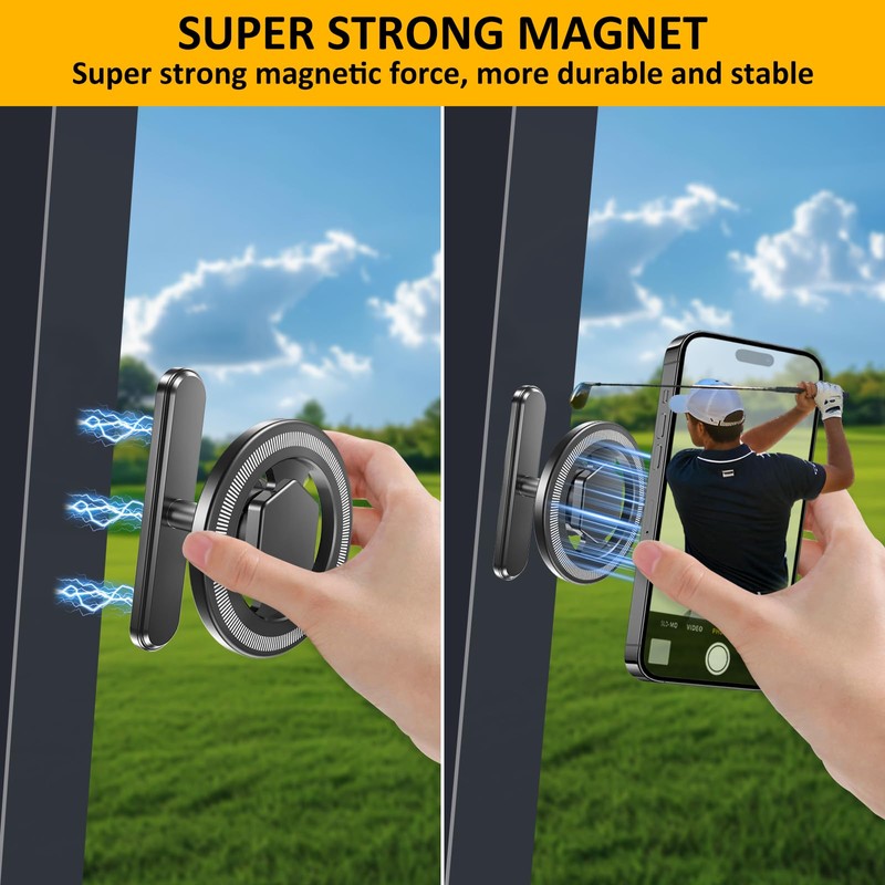 Magnetic Phone Holder for Golf Cart, MagSafe 360° Mount 2
