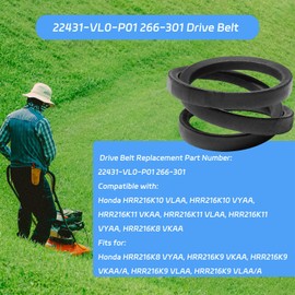 22431-VR8-N03 Drive Belt 39-3/8" x 3/8" Replacement for Honda HRN216VKA HRN216VKAA HRN216VLA HRN216VLAA HRN216VYA HRN216VYAA Lawn Mower Drive Belt