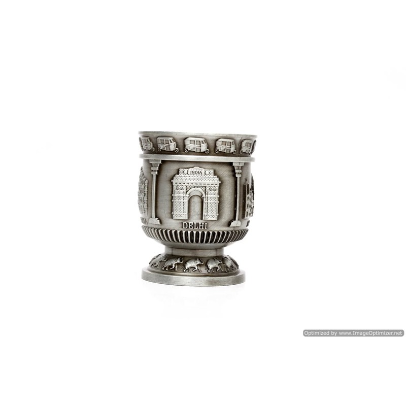 Skywalk Souvenir Taj Mahal India Shot Glass, Metal Cup ()