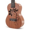 Dolphin/Bird Carved 21 inch Soprano Ukulele Sapele Wooden Small Hawaiian