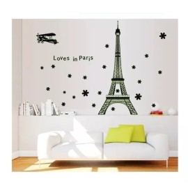 DaraBaby Vinil Decorativo Torre Eifel Paris Florecente Sala Estancia