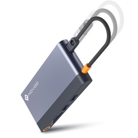 8-in-1 USB-C Hub Laptop Docking Station, Dual Monitor Adapter with 2x 4K@60Hz HDMI, 1Gbps Ethernet, 100W PD, 2 USB 3.0 Ports, SD/TF Card Reader, Compatible with MacBook Pro M2/M1, Dell, HP, Lenovo