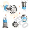 STARELO 5pcs 16mm Momentary led Push Button Switch Silver Shell,