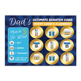 RED OCEAN Novelty Scratch Card for Dad, Birthday, Dad Scratch Card, Dads Birthday, Dad Christmas, Birthday for Dad, Surprise Him, Dad From Daughter Son (Prize)