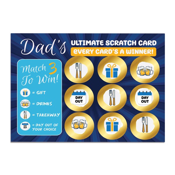 RED OCEAN Novelty Scratch Card for Dad, Birthday, Dad Scratch