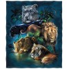 HommomH 60"x80" Jungle Animals Blanket Soft Fluffy Fleece Throw for