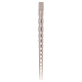 Kai Corporation DH6307 Vegetable Chopsticks, 10.6 inches (27 cm), Includes Spatula, Easy to Grip, Made in Japan, Dishwasher Safe, Scratch Resistant, Easy to Clean, Beige Gray