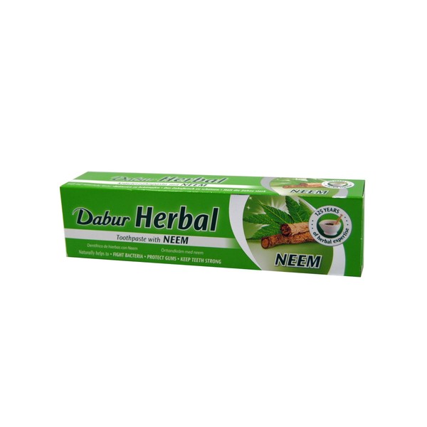 2 x Dabur Herbal Toothpaste with Neem 155 g - Ayurvedic Beauty Products