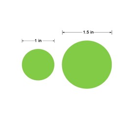 Hcode Round Color Coding Label Price Stickers Blank Yard Sale Stickers 1 inch Permanent Adhesive Dots 2 Roll 2000 Pieces (Green)