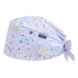 Colorful Double-Sided Printed Scrub Caps for Men and Women with Buttons, Adjustable Static-Resistant Medical Hats, Classic and Breathable Surgical Caps with Sweatband for Long Hours