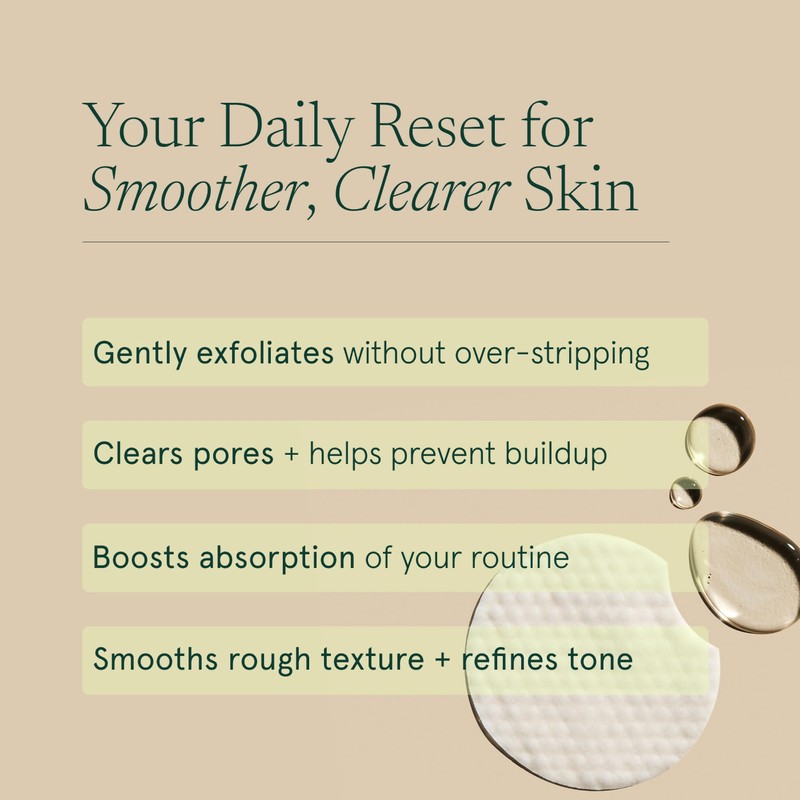 Barefaced Toning Pads (60 count) - Exfoliating Face Pads with