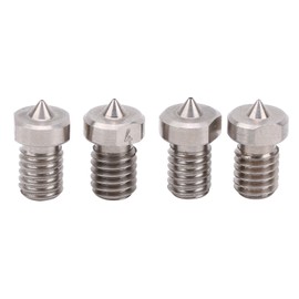 4Pcs Ti Alloy Nozzle M6 Thread for MK8/MK9 3D Printer Extruder Accessories 0.2 0.3 0.4 0.5mm