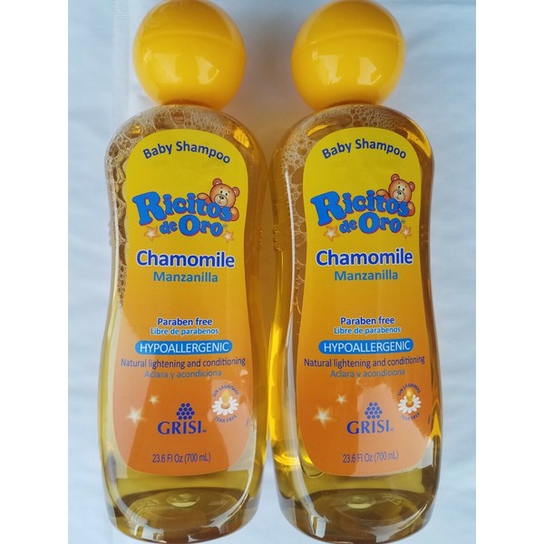 2 Baby Shampoo Ricitos Oro Chamomile Paraben Free Hypoallergenic Grisi  23.6 oz