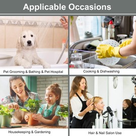 Noverlife Pet Grooming Jacket with Full Zipper, L Size, Anti-Static Smock for Dog Cat Beauty, Water Resistant Barber Apron Jacket for Hair Salon, Cosmetology Uniforms for Men and Women