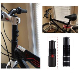 Bike Stem Riser, MTB Handlebar Riser Extender Bicycle Aluminium Alloy Head up Adapter for Mountain Bike, Road Bike, MTB, BMX (New, Black)