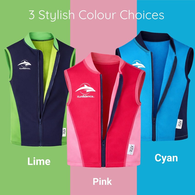 Konfidence Warma Kids Wetsuit Top - UV Protection Rash Vest