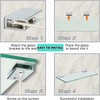 Alise 2 Pcs Adjustable Frameless Rectangle Glass Shelf Bracket Holder