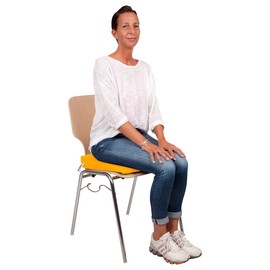 Sport-Tec Seat Wedge Cushion VB 120 Seat Cushion Orthopaedic Wedge Cushion with Faux Leather Cover, Car Seat Cushion, Office Seat Cushion, Seat Wedge