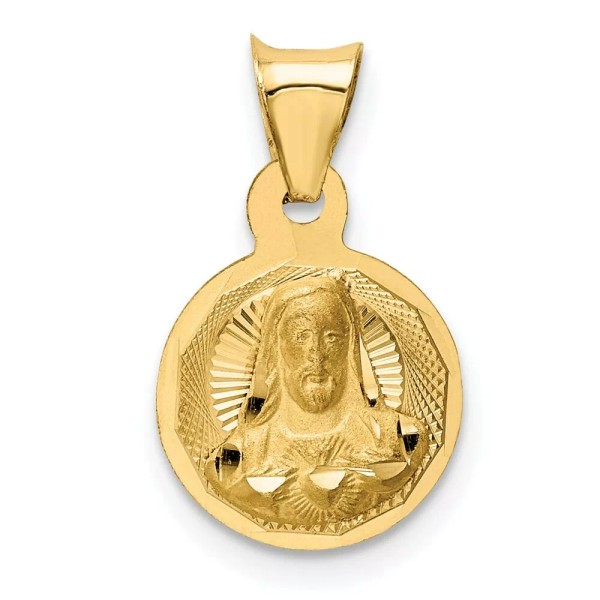 Wishing for Claudia 14k Yellow Gold Diamond Cut Sagrado Corazon
