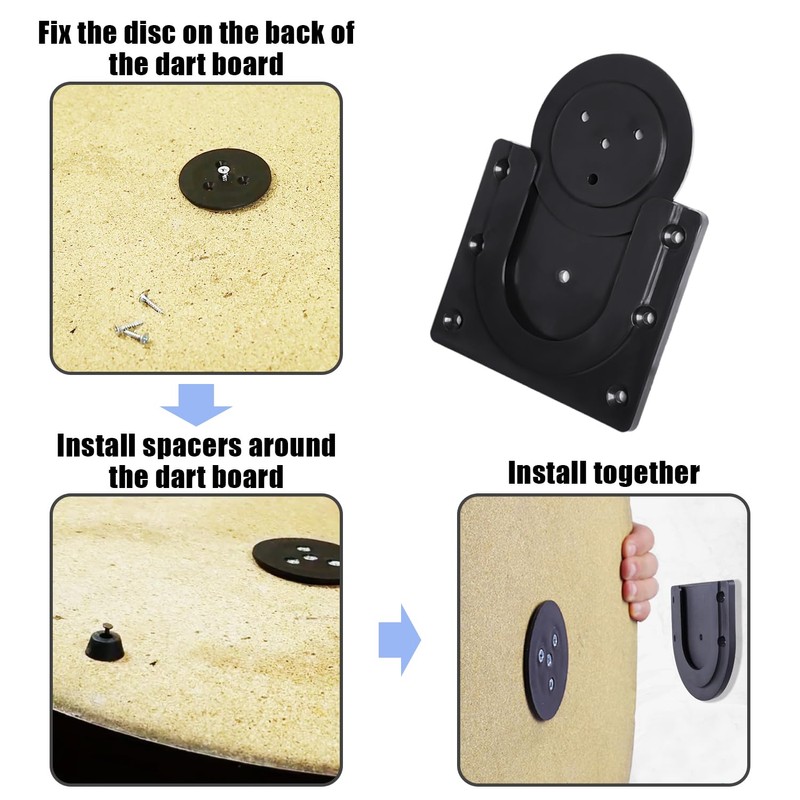 1 Set Dartboard Wall Mount, 1 Piece Tape Measure, Dartboard