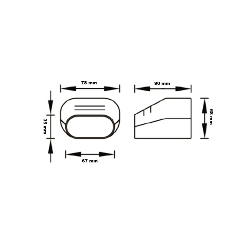 Brown TS 72 EXC Pipe Outlet for Air Conditioning Duct