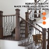 ITEVE.GD Wrought Iron Balusters - 10Pack,Hollow Double Twist Iron Spindles,Decorative