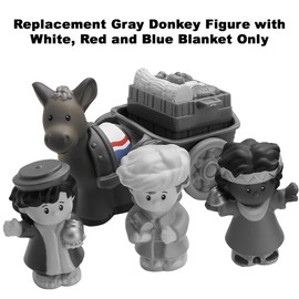 Fisher-Price Replacement Part Little People Nativity Playset DPX53 - Replacement Gray Donkey Figure