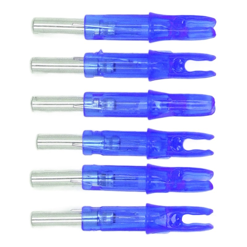 6Pcs Lighted Arrow Nocks High Visibility High Light Transmittance Waterproof