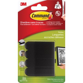 Command Picture Mounting Strips S, Small, Black, 17202BLK