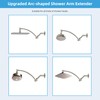 Hibbent All Metal 10'' Shower Head Extension Arm, Solid Brass