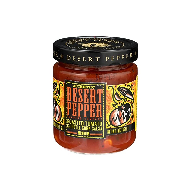 Desert Pepper Roasted Tomato Chipotle Corn Salsa, Medium, 16-Ounce
