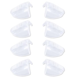 HAIKING Glasses Side Shields, 4 Paires Slip on Shields for Safety Glasses (Clear, Universal)