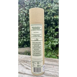 Unbranded 12 Pcs Set Bamboo Drinking Straws Reusable Eco Friendly Organic W/Brush And Bag