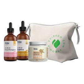 Kit hidratante anti-edad aceite de rosa mosqueta jojoba y karite pura aceites uso como serum hebbe cosmetics & Ludika