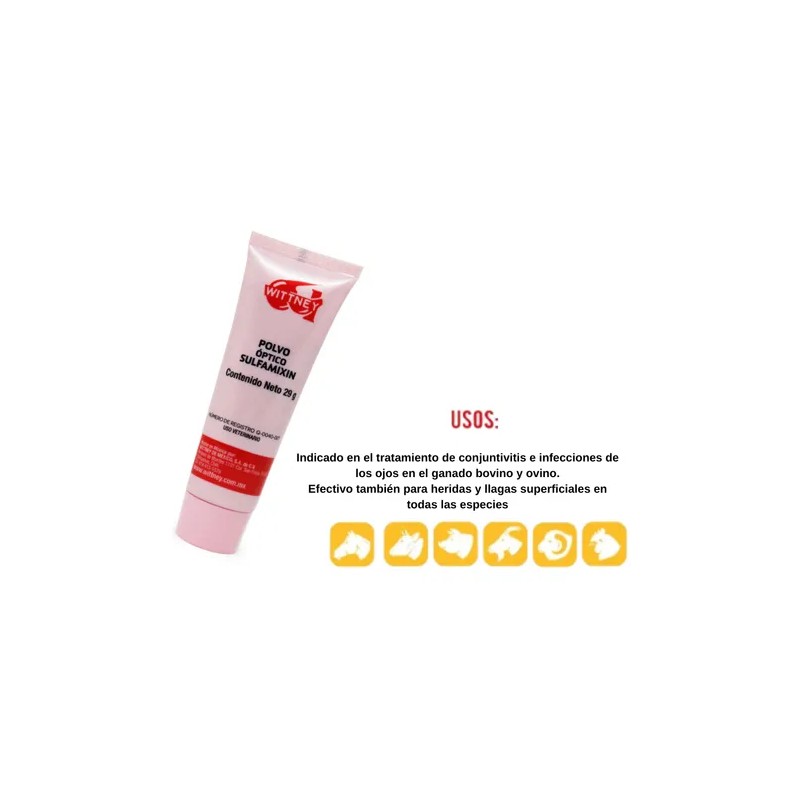 2 Pack Polvo Optico Sulfamixin Wittney 29g