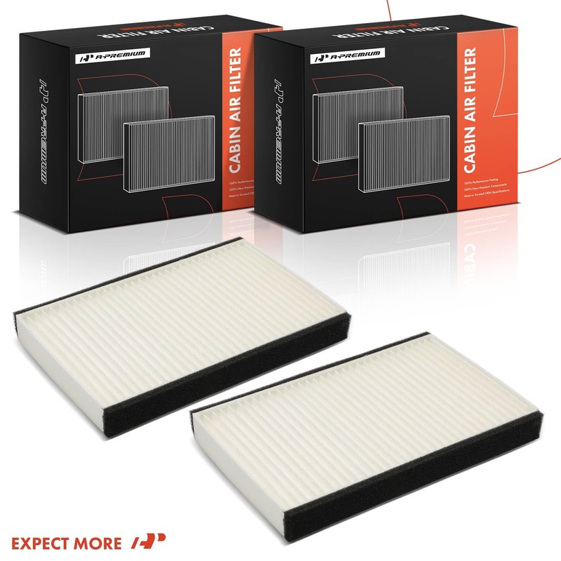 A-Premium 2-PC Cabin Air Filter with Activated Carbon Compatible with