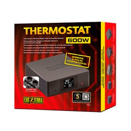 Exo Terra Thermostat for Reptile Terrariums with Day and Night Timer and Dual Receptacles