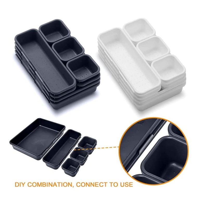 8-Piece Drawer Organiser, Storage Box for Home, Washable Storage Box,