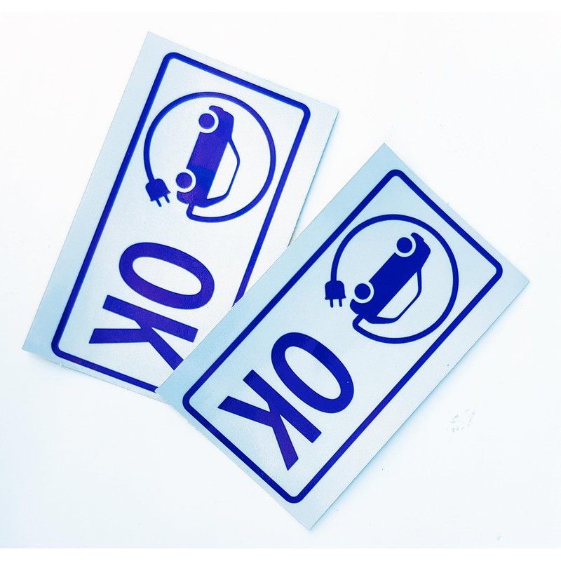 Electric Vehicle HOV OK Sticker Mount, License Plate Frame Stickers
