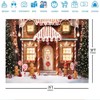 Ticuenicoa Christmas Winter Gingerbread House Backdrop 7x5ft Merry Xmas Snow