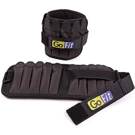 GoFit Adjustable Ankle Weight Set for Men and Women – Padded Wrist and Leg Weights for Exercise Walking Jogging Workout – 5 & 10 lbs Pairs