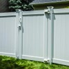 Barrette Outdoor Living Heavy-Duty Modern Wrap Hinge, White Stainless Steel