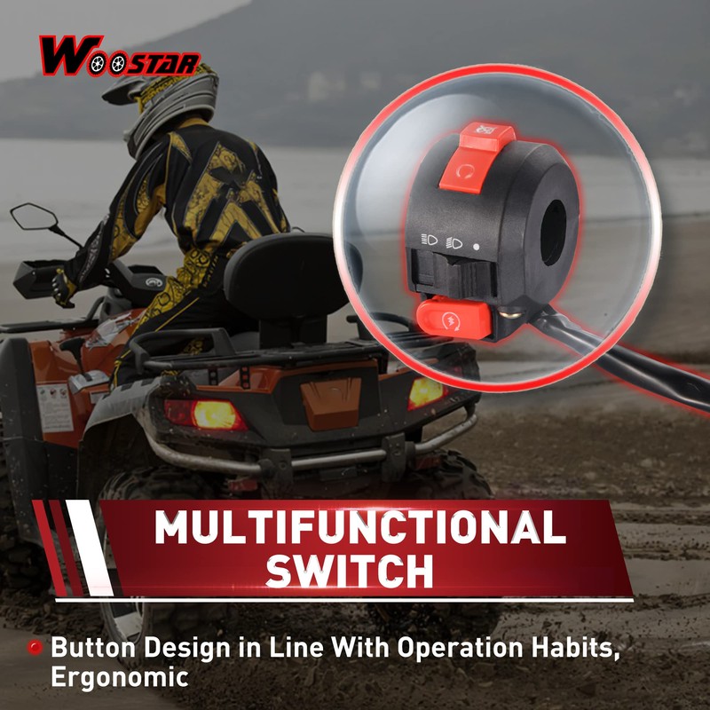 WOOSTAR Left Start Switch Assembly Replacement for Taotao 50cc 70cc